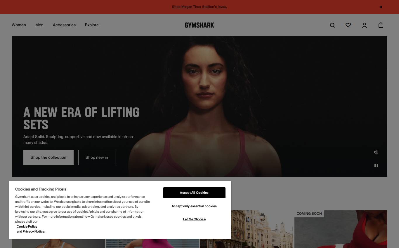 gymshark.com no computador, como a auditoria viu
