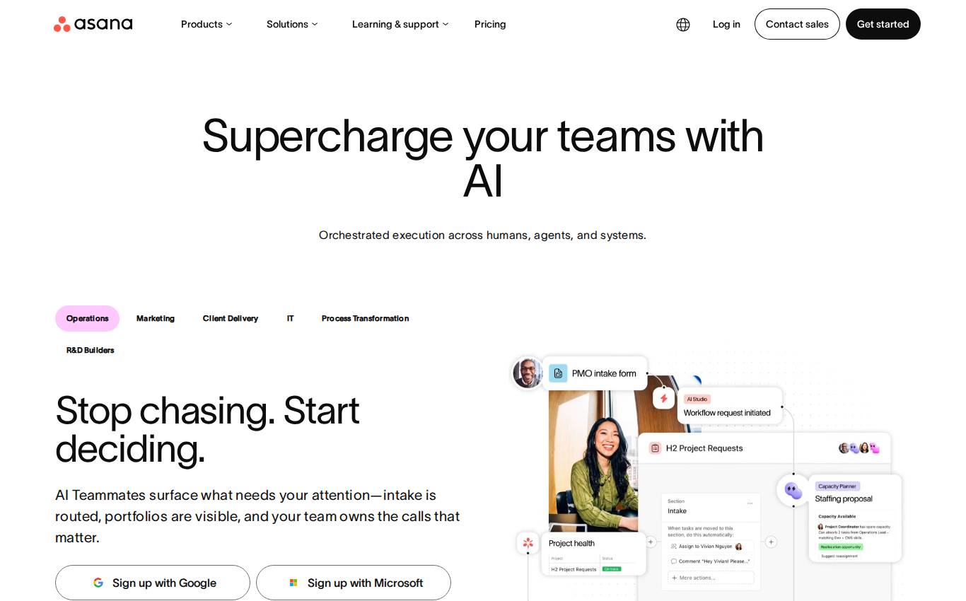 asana.com no computador, como a auditoria viu