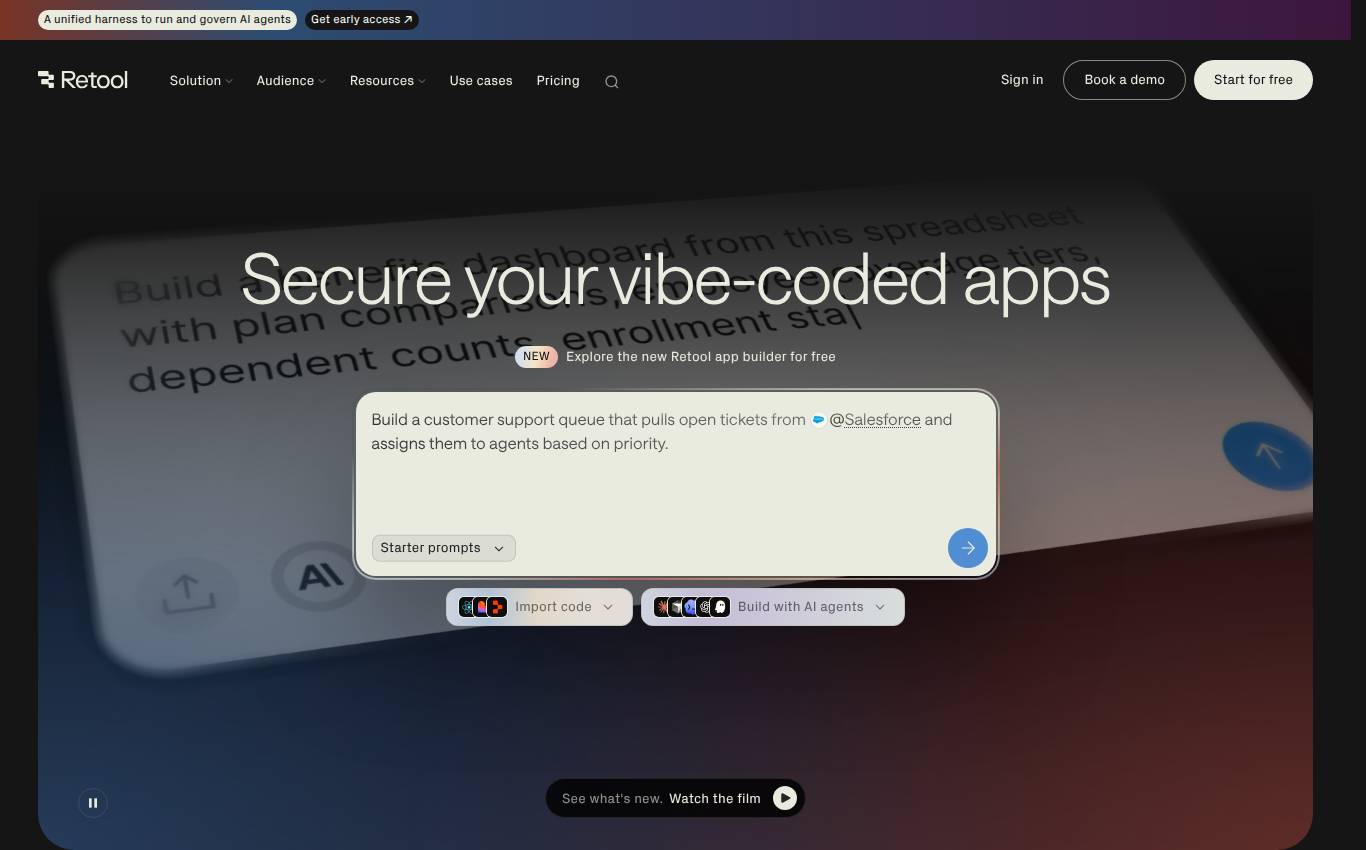 retool.com en escritorio, como lo vio la auditoría