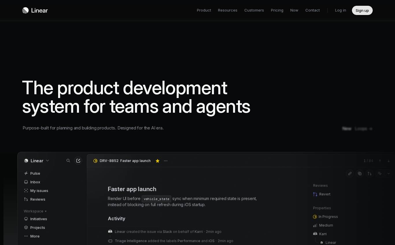 linear.app como a auditoria viu no desktop