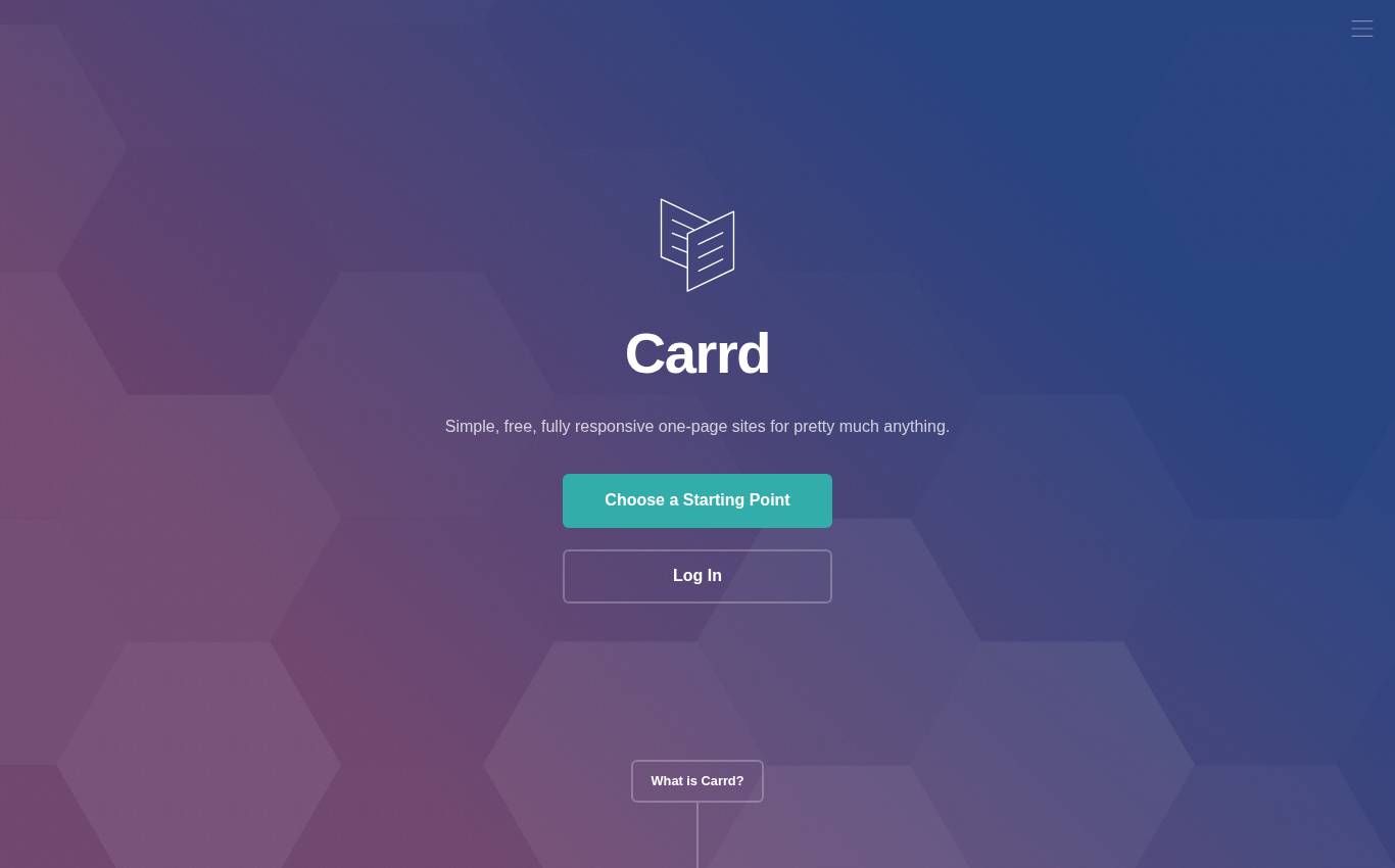 carrd.co no computador, como a auditoria viu