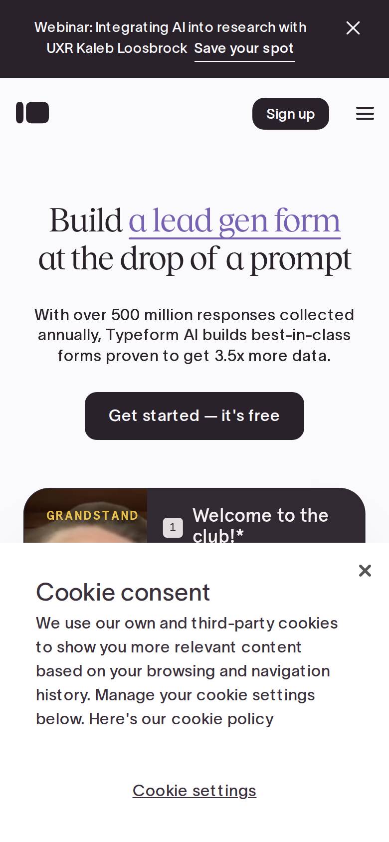 typeform.com en un celular