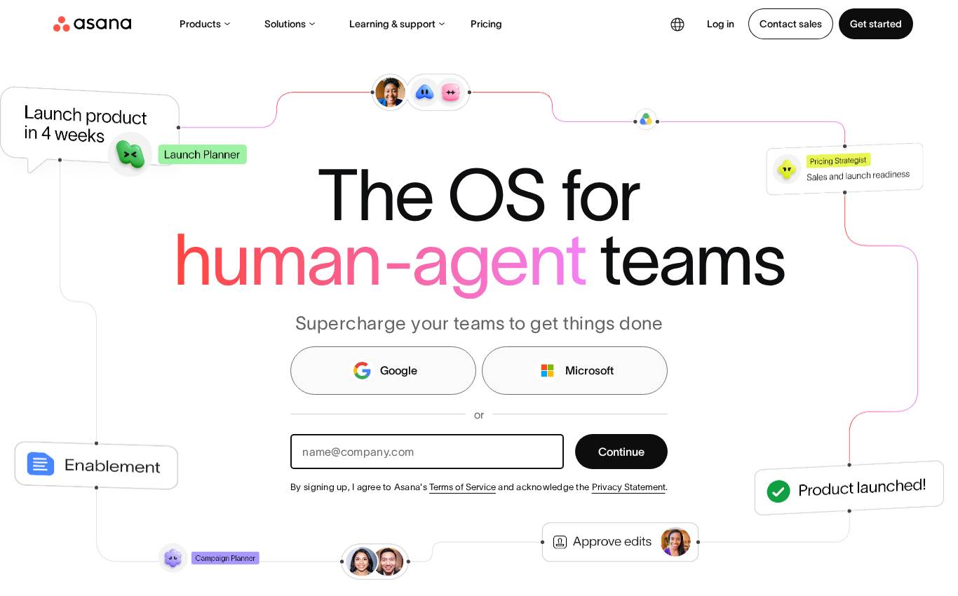 asana.com en computadora, tal como la auditoría la vio