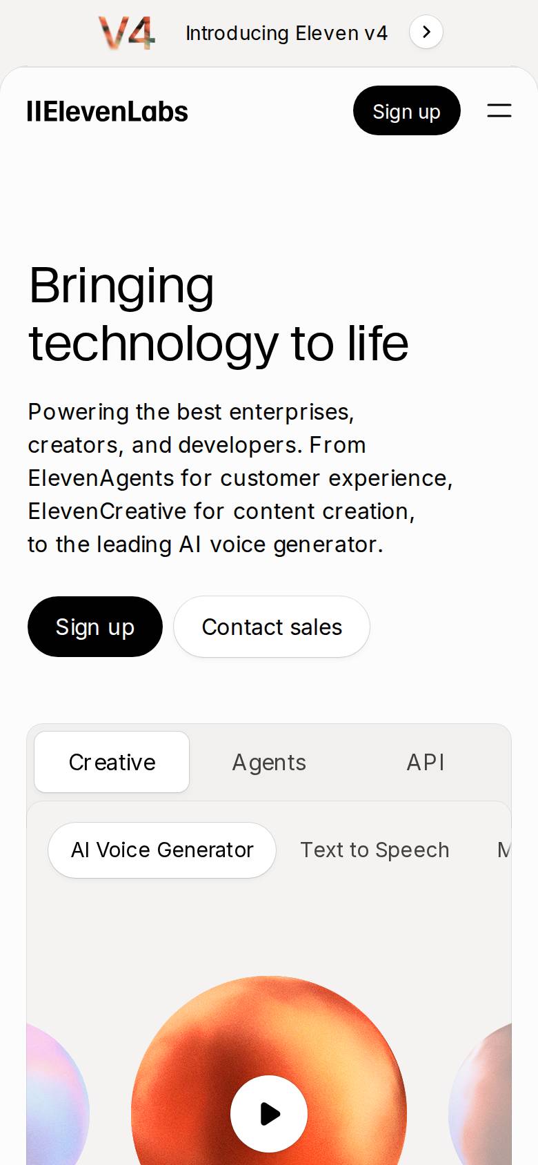 elevenlabs.io en el celular