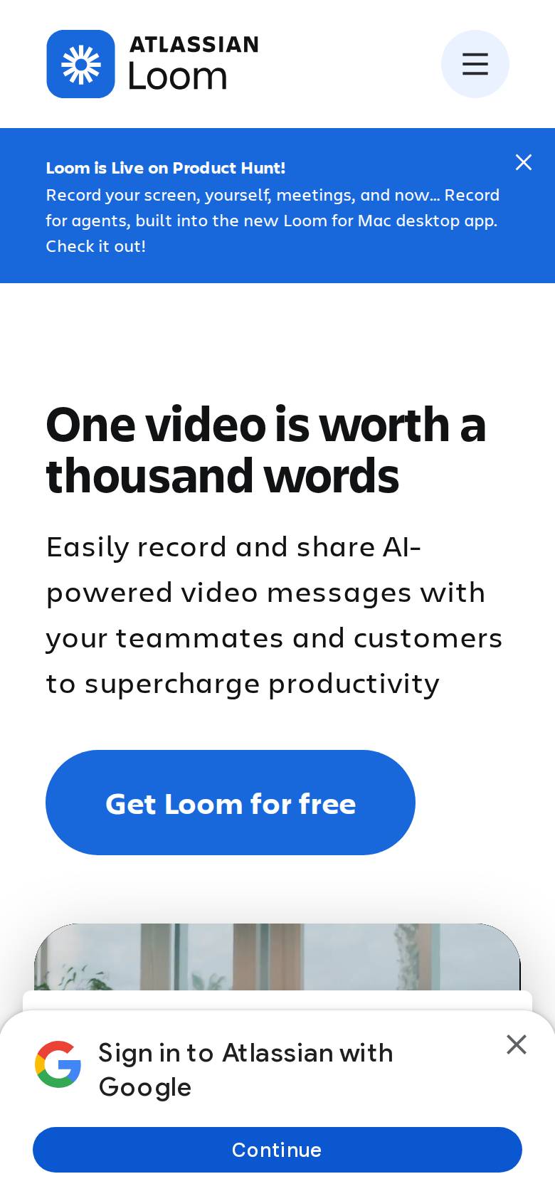 loom.com en el celular