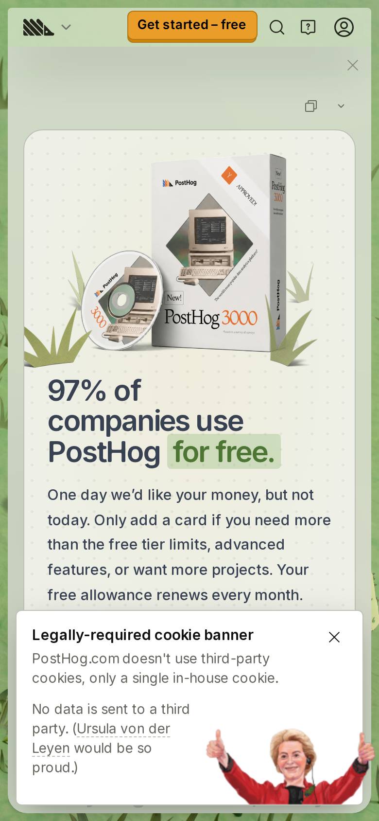 posthog.com no celular