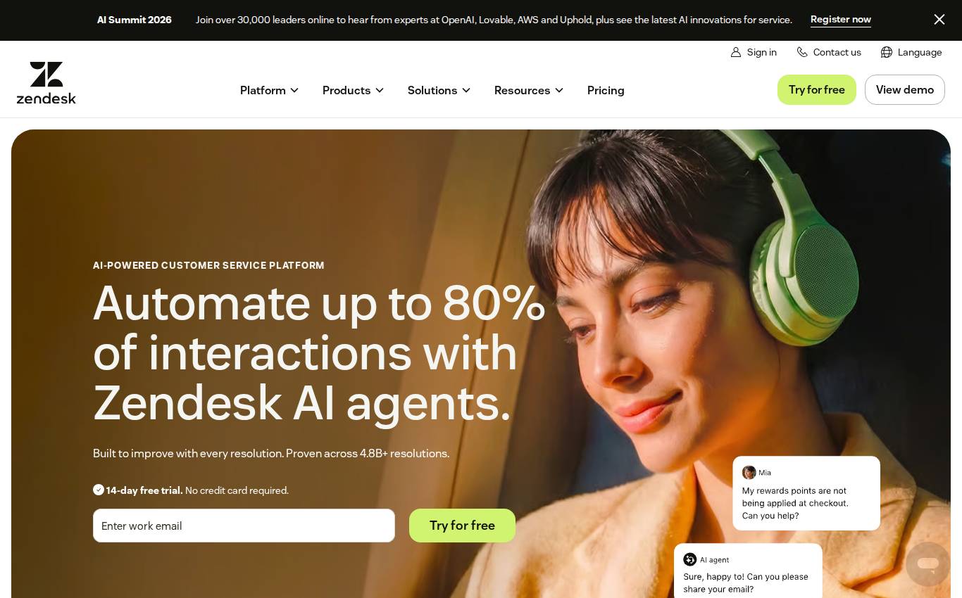 zendesk.com no computador, como a auditoria viu