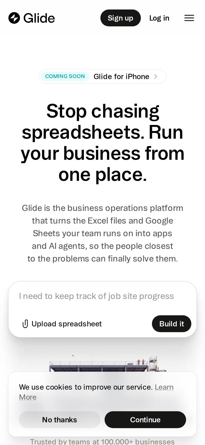 glideapps.com no celular