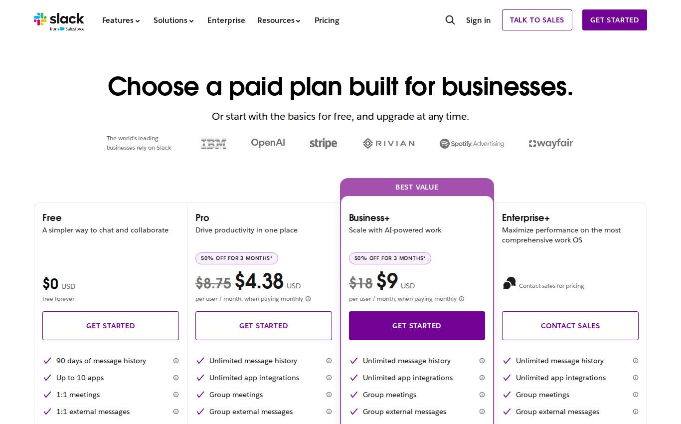 slack.com/pricing no computador, como a auditoria viu