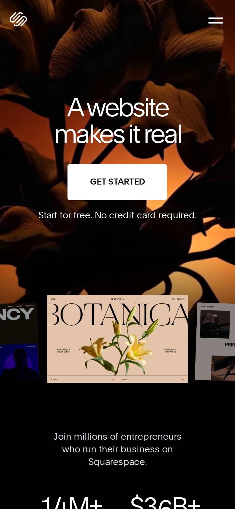 squarespace.com en un celular