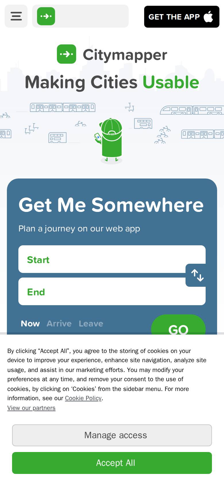 citymapper.com en un celular