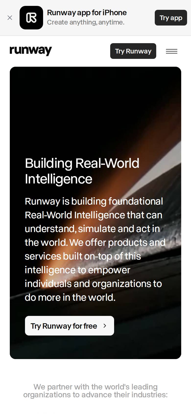 runwayml.com en un celular