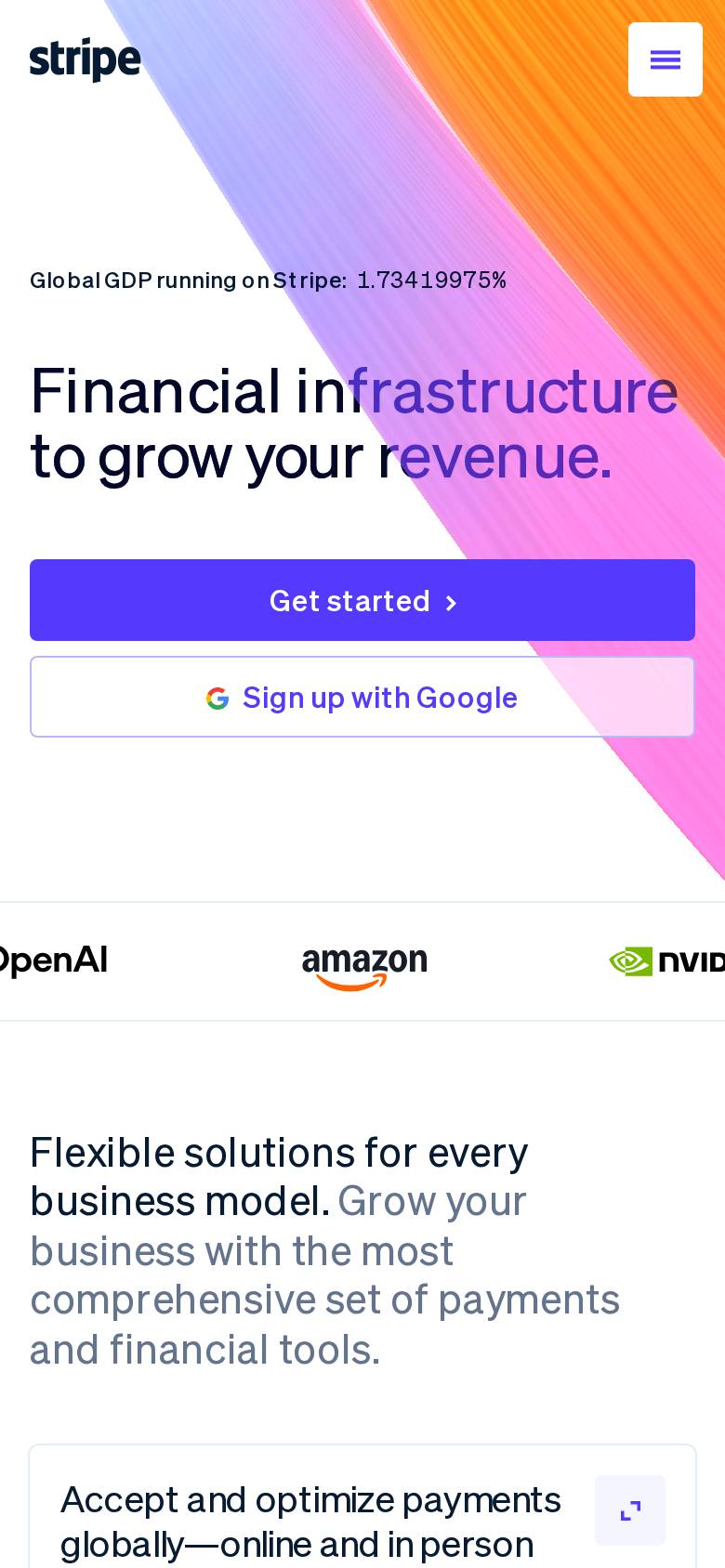 stripe.com no celular