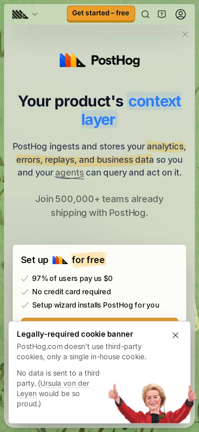 posthog.com no celular
