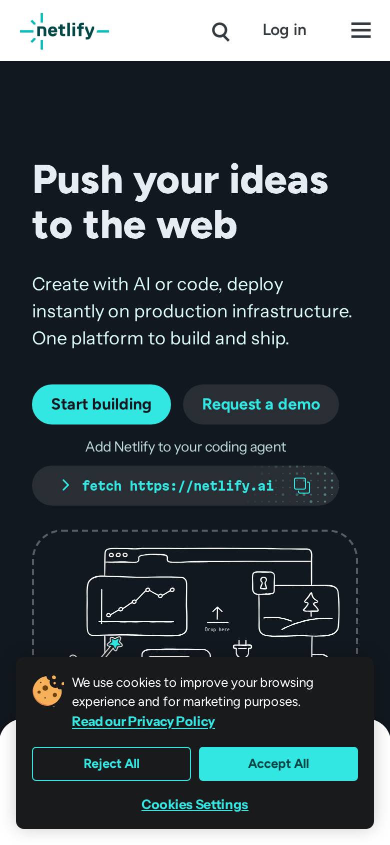 netlify.com no celular