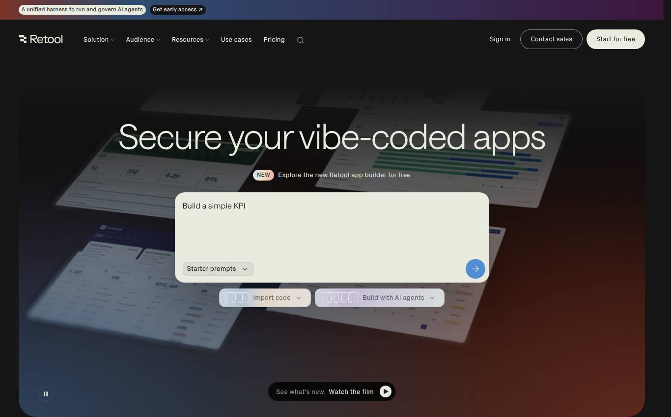 retool.com no computador, como a auditoria viu