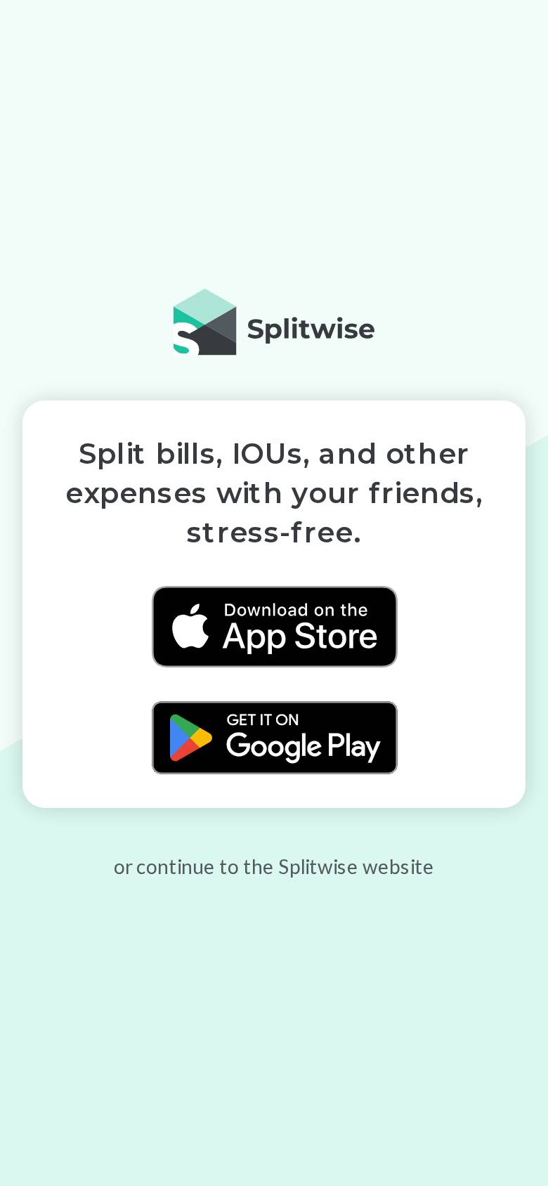 splitwise.com en un celular