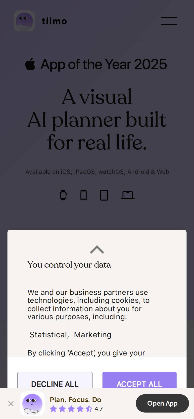 tiimoapp.com no celular