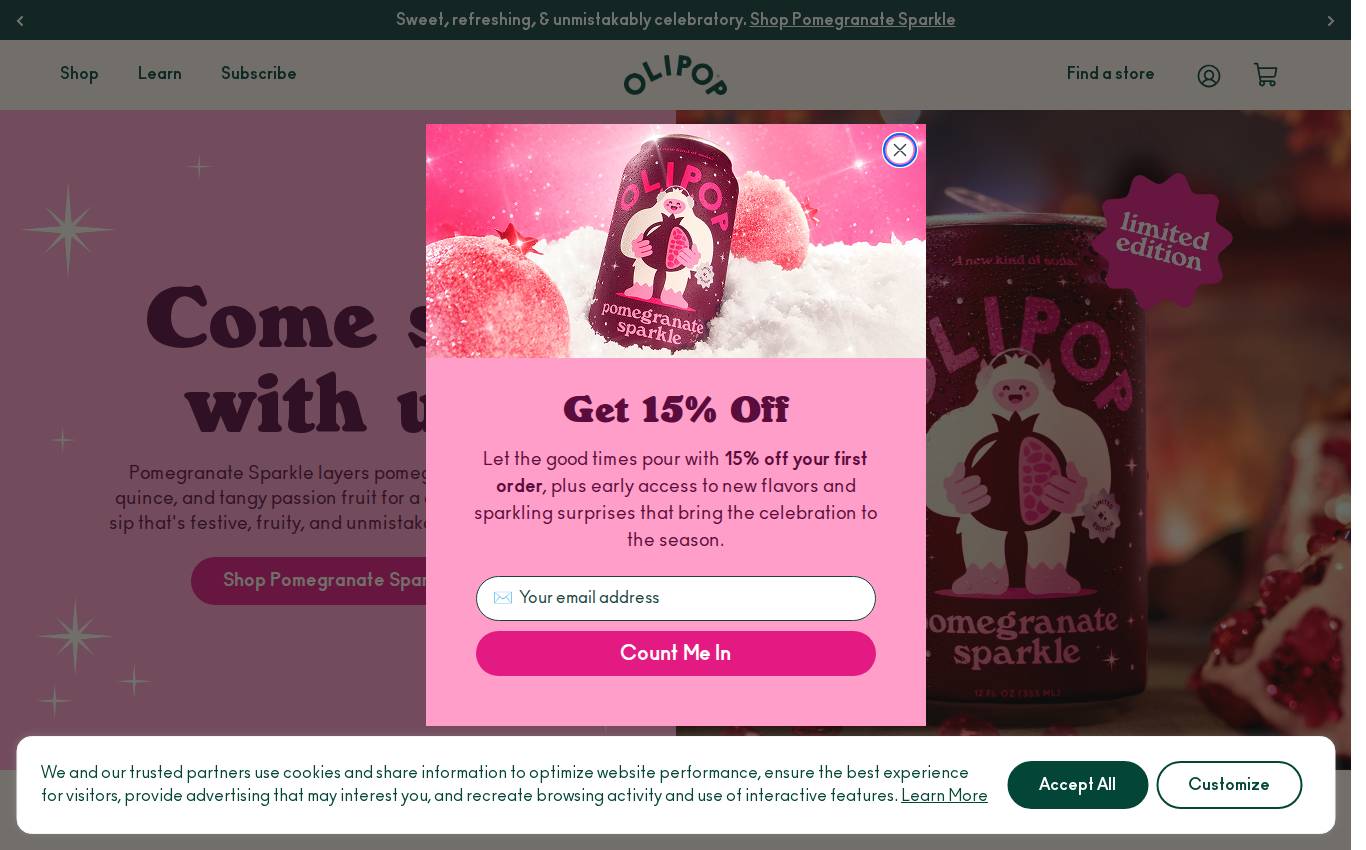 drinkolipop.com en escritorio, tal como lo vio la auditoría