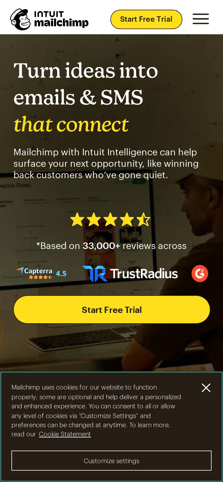 mailchimp.com no celular