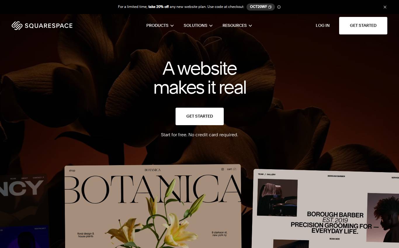 squarespace.com no computador, como a auditoria viu