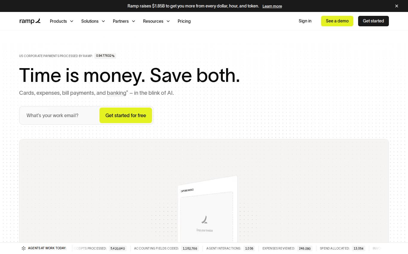 ramp.com en computadora, tal como la auditoría la vio