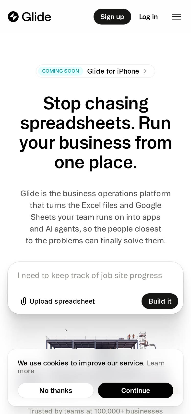 glideapps.com en un celular