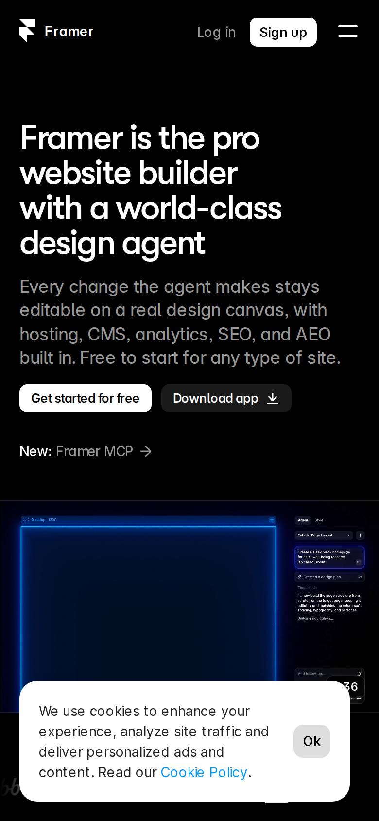 framer.com en el celular
