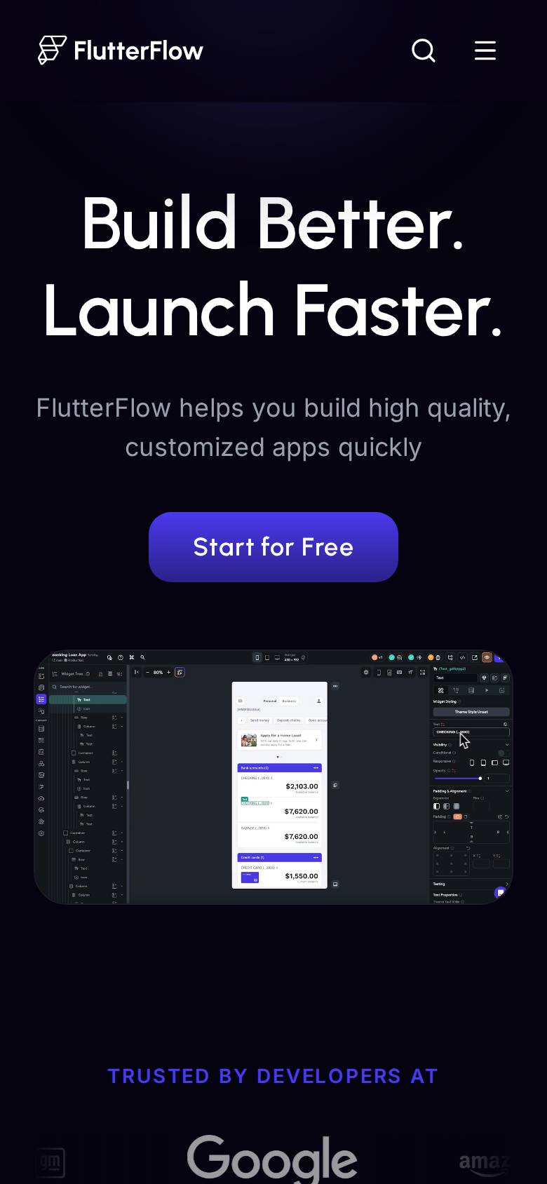 flutterflow.io no celular